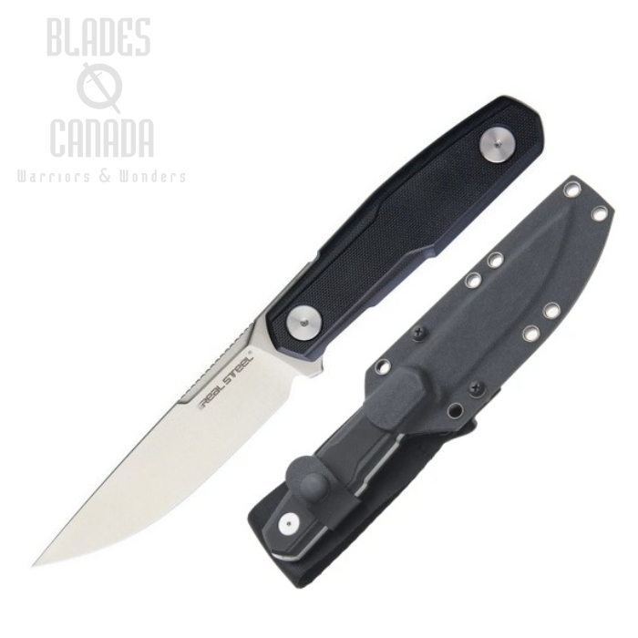 Real Steel Bushcraft Zenith Fixed Blade Knife, 14C28N, G10 Black, 3761 (image for) Real Steel Bushcraft Zenith Fixed Blade Knife, 14C28N, G10 Black, 3761